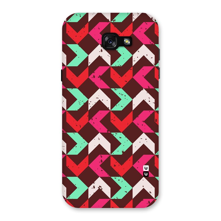 Retro Red Pink Pattern Back Case for Galaxy A7 (2017)