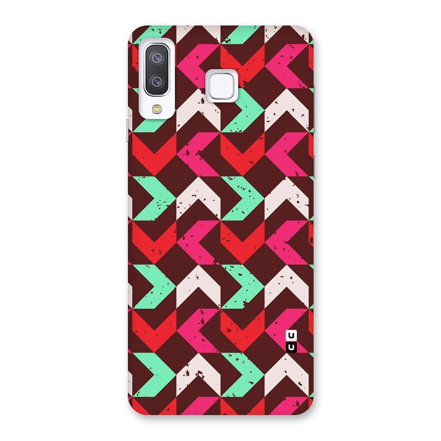 Retro Red Pink Pattern Back Case for Galaxy A8 Star