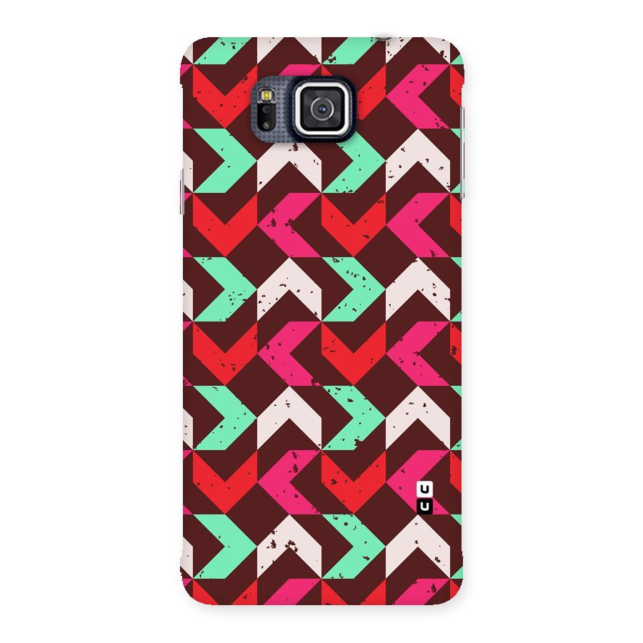 Retro Red Pink Pattern Back Case for Galaxy Alpha