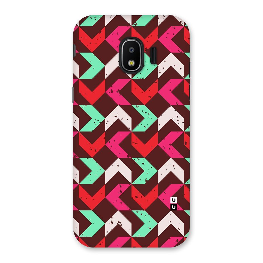 Retro Red Pink Pattern Back Case for Galaxy J2 Pro 2018