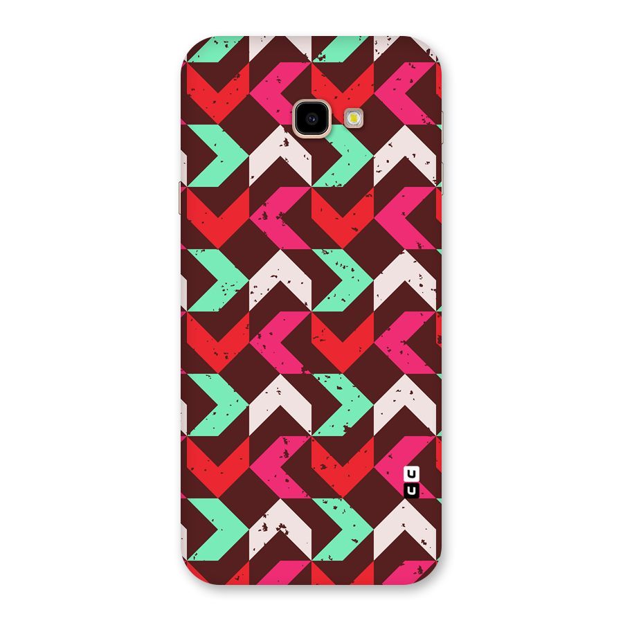 Retro Red Pink Pattern Back Case for Galaxy J4 Plus