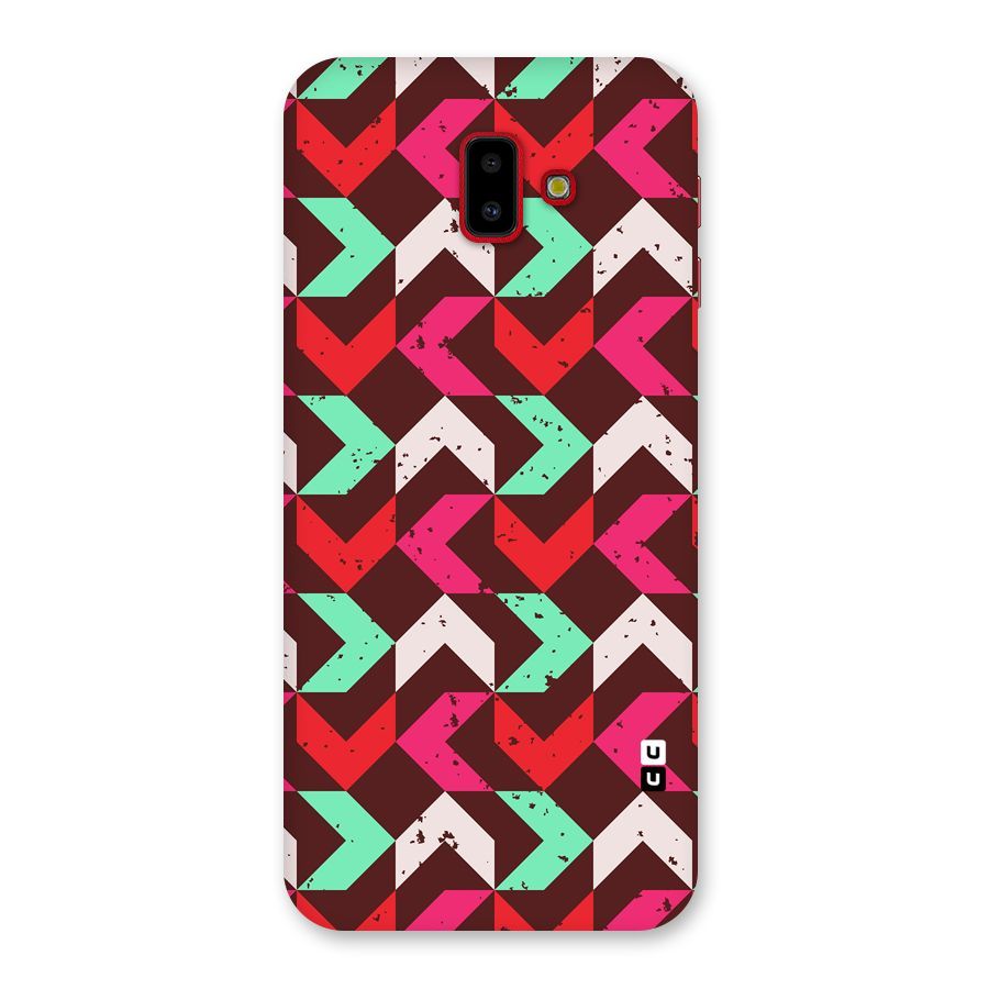 Retro Red Pink Pattern Back Case for Galaxy J6 Plus