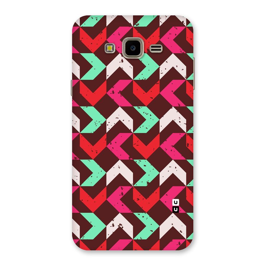 Retro Red Pink Pattern Back Case for Galaxy J7 Nxt