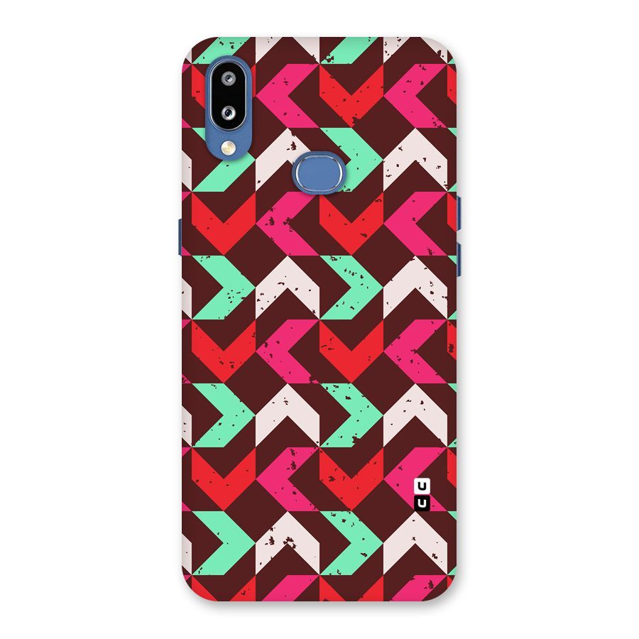 Retro Red Pink Pattern Back Case for Galaxy M01s