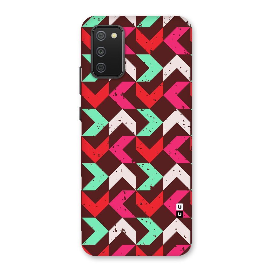 Retro Red Pink Pattern Back Case for Galaxy M02s