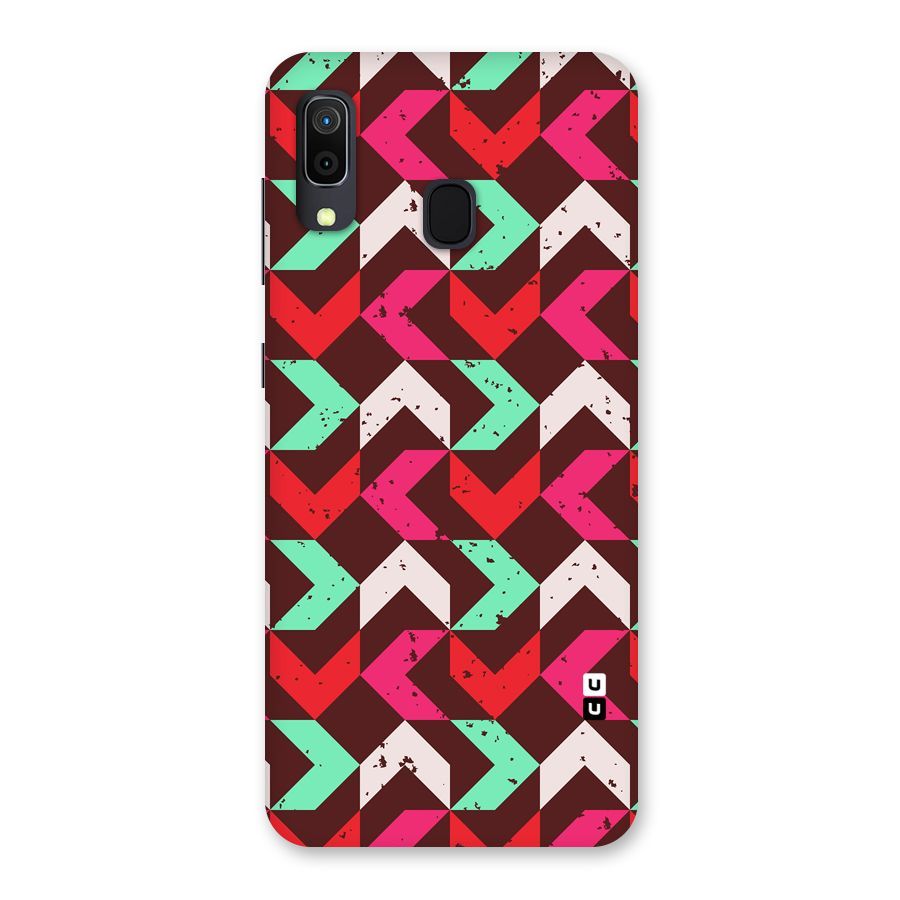 Retro Red Pink Pattern Back Case for Galaxy M10s