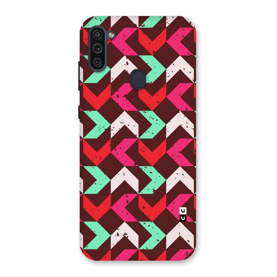 Retro Red Pink Pattern Back Case for Galaxy M11
