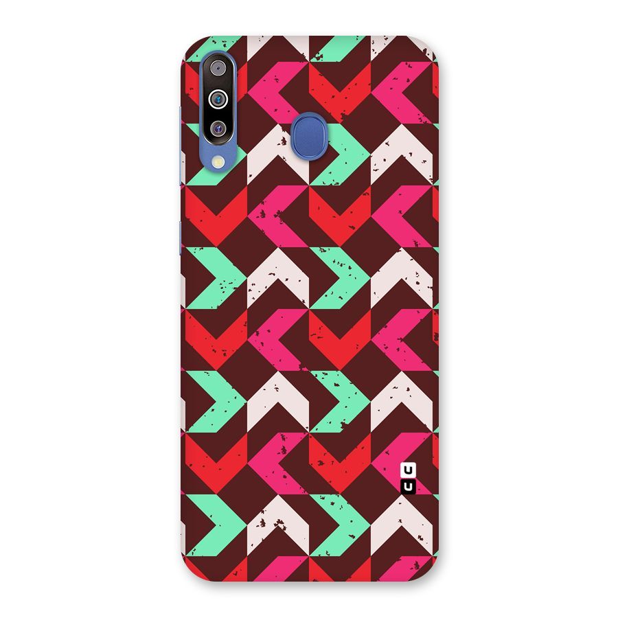 Retro Red Pink Pattern Back Case for Galaxy M30