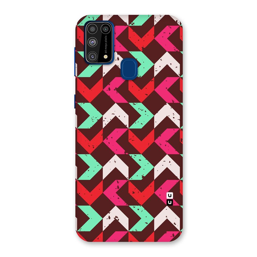 Retro Red Pink Pattern Back Case for Galaxy M31