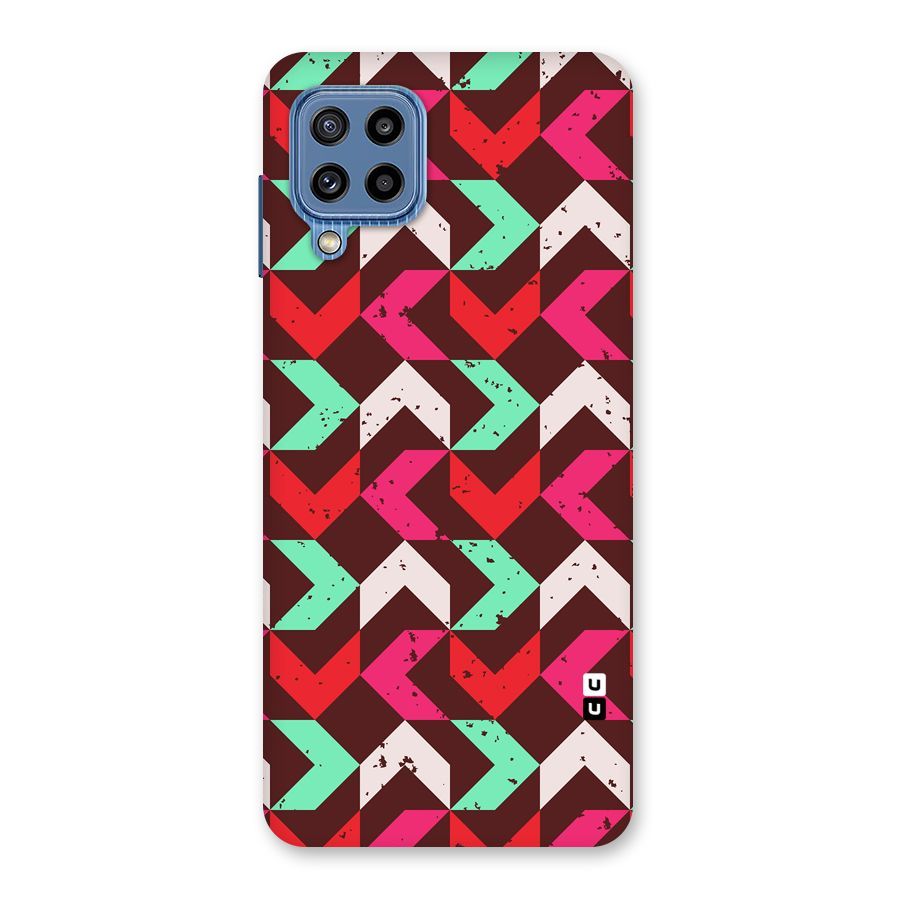 Retro Red Pink Pattern Back Case for Galaxy M32