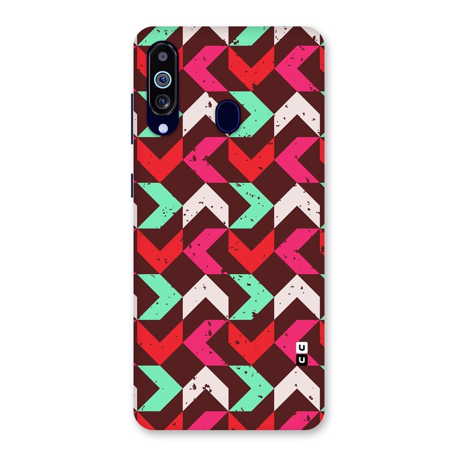 Retro Red Pink Pattern Back Case for Galaxy M40
