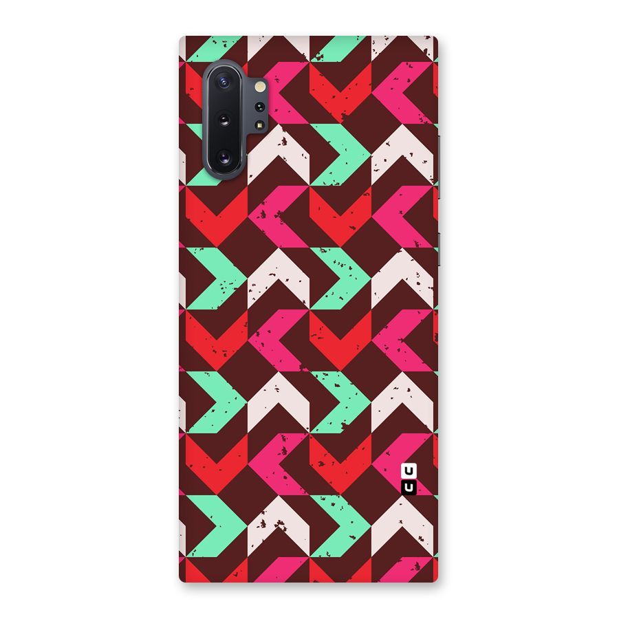 Retro Red Pink Pattern Back Case for Galaxy Note 10 Plus