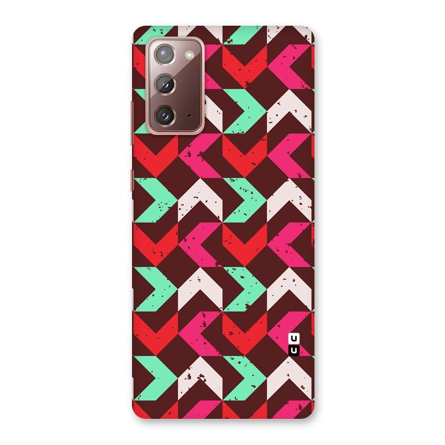 Retro Red Pink Pattern Back Case for Galaxy Note 20
