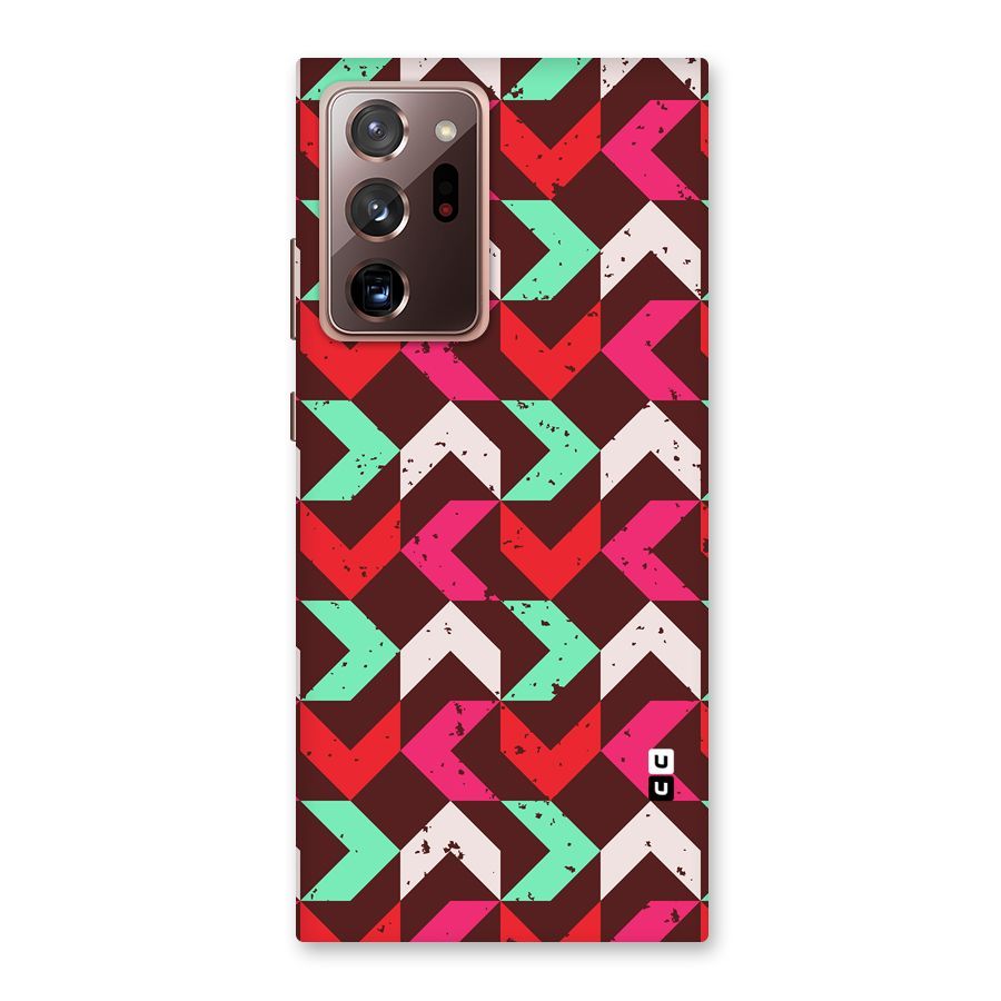 Retro Red Pink Pattern Back Case for Galaxy Note 20 Ultra