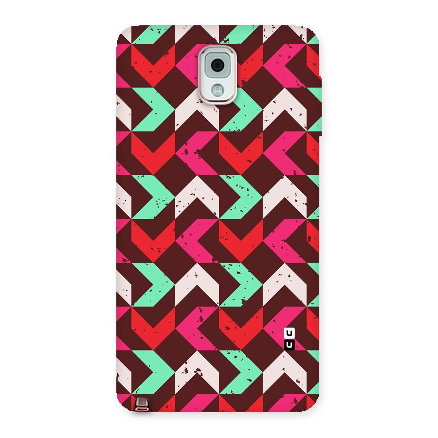 Retro Red Pink Pattern Back Case for Galaxy Note 3