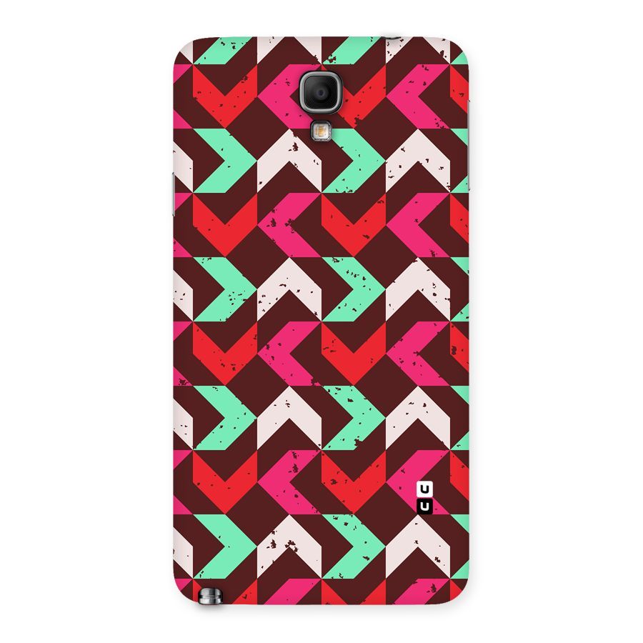 Retro Red Pink Pattern Back Case for Galaxy Note 3 Neo