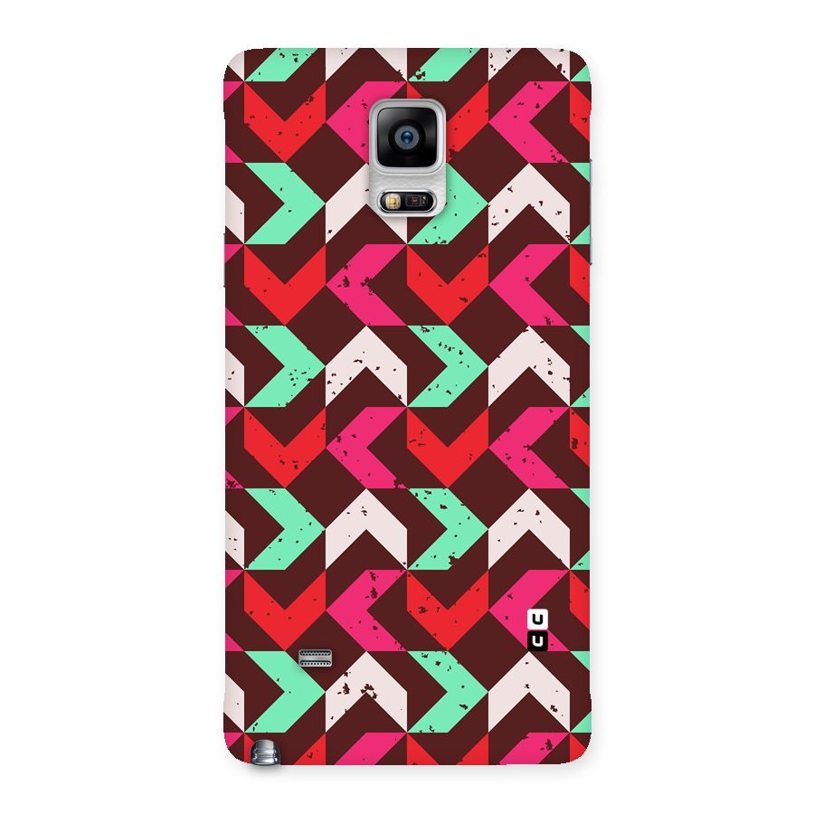 Retro Red Pink Pattern Back Case for Galaxy Note 4
