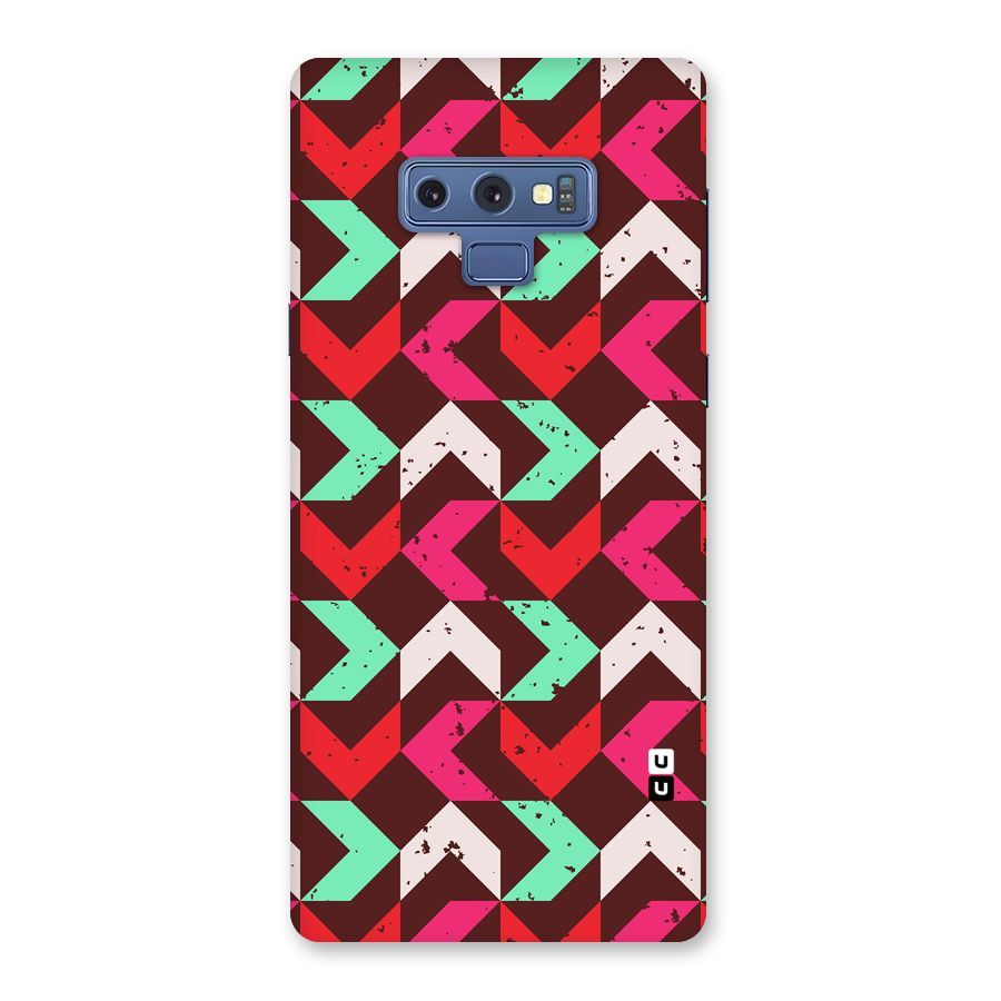 Retro Red Pink Pattern Back Case for Galaxy Note 9