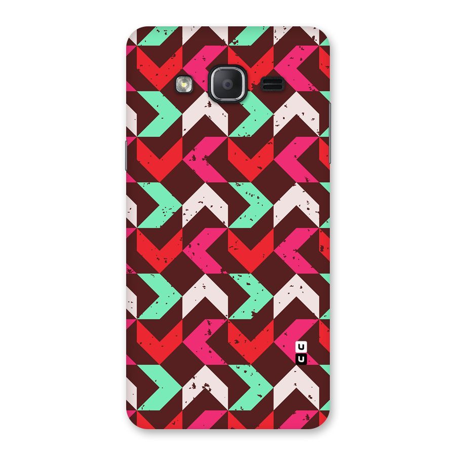 Retro Red Pink Pattern Back Case for Galaxy On7 2015