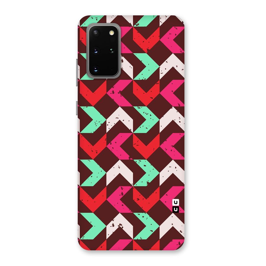 Retro Red Pink Pattern Back Case for Galaxy S20 Plus