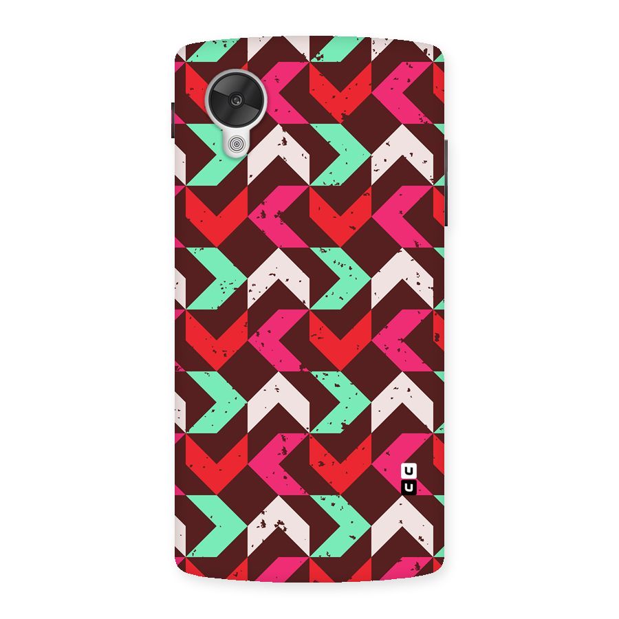 Retro Red Pink Pattern Back Case for Google Nexsus 5