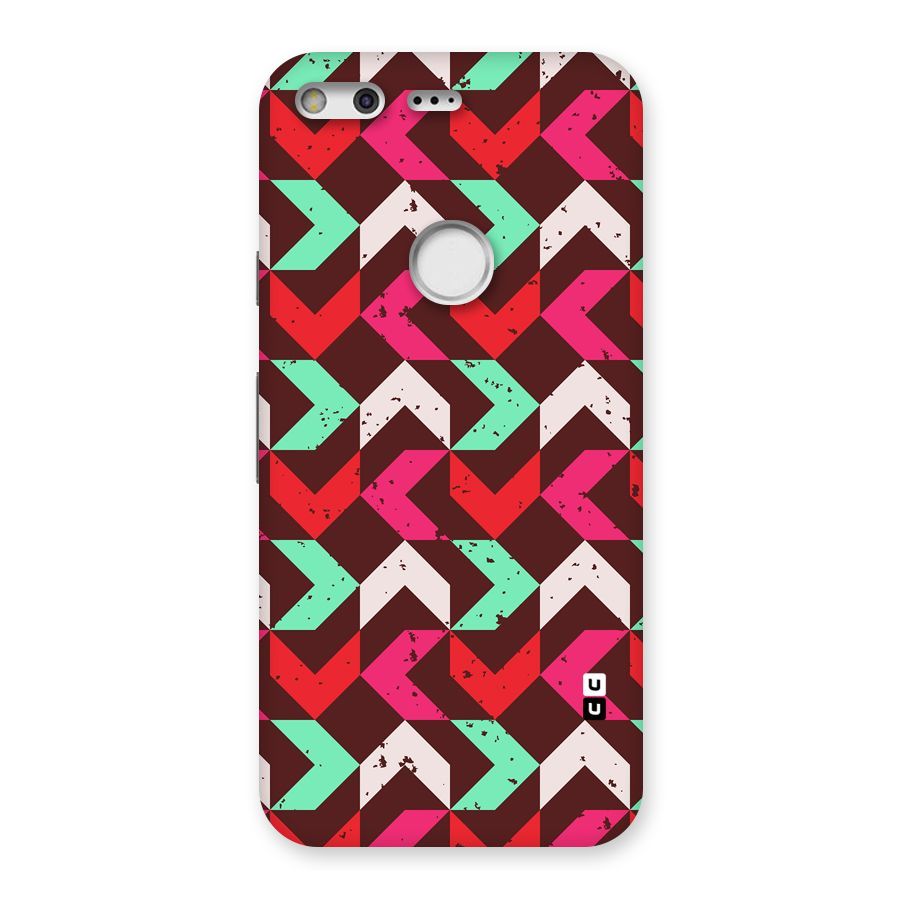 Retro Red Pink Pattern Back Case for Google Pixel