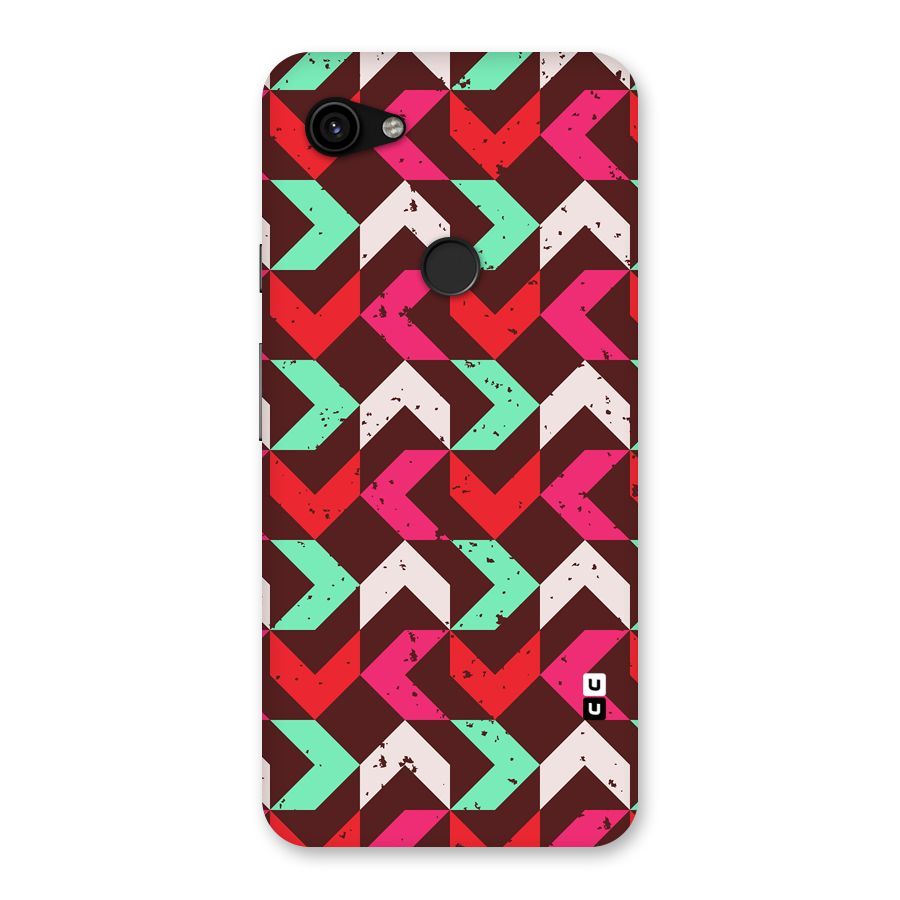 Retro Red Pink Pattern Back Case for Google Pixel 3a XL