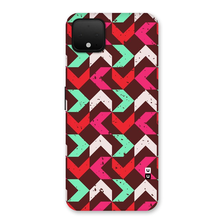 Retro Red Pink Pattern Back Case for Google Pixel 4 XL