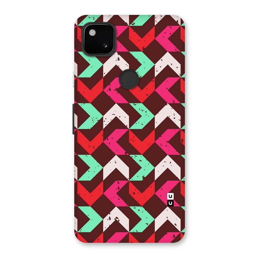 Retro Red Pink Pattern Back Case for Google Pixel 4a