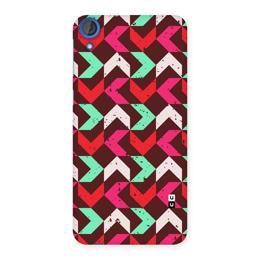 Retro Red Pink Pattern Back Case for HTC Desire 820