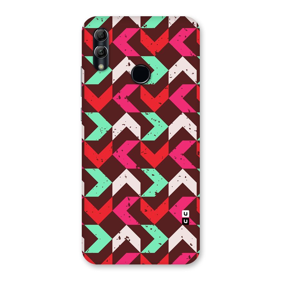 Retro Red Pink Pattern Back Case for Honor 10 Lite