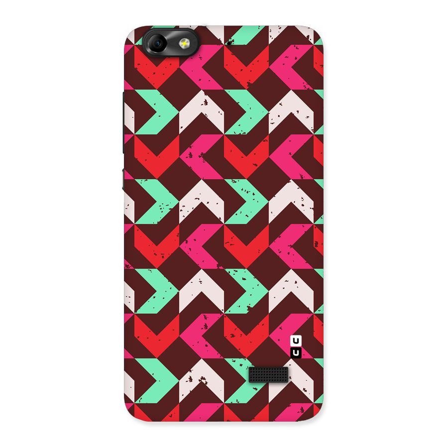 Retro Red Pink Pattern Back Case for Honor 4C