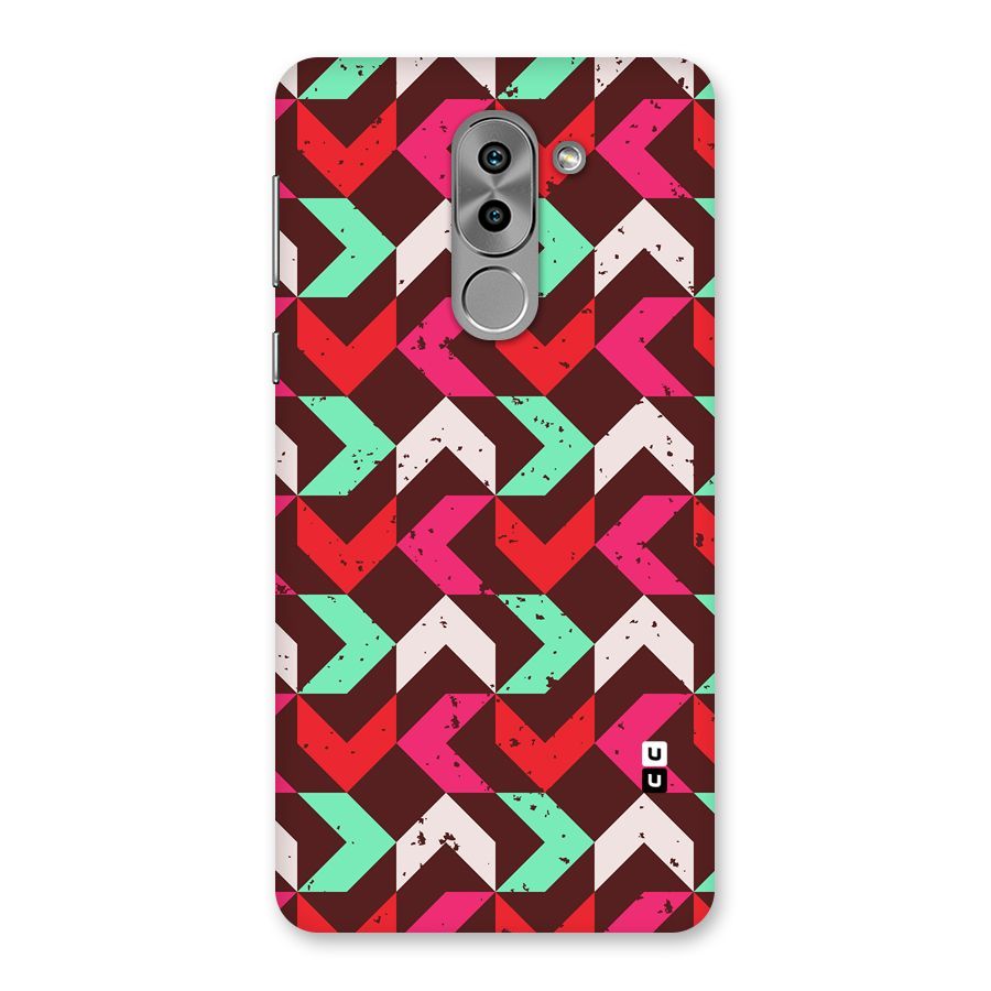 Retro Red Pink Pattern Back Case for Honor 6X