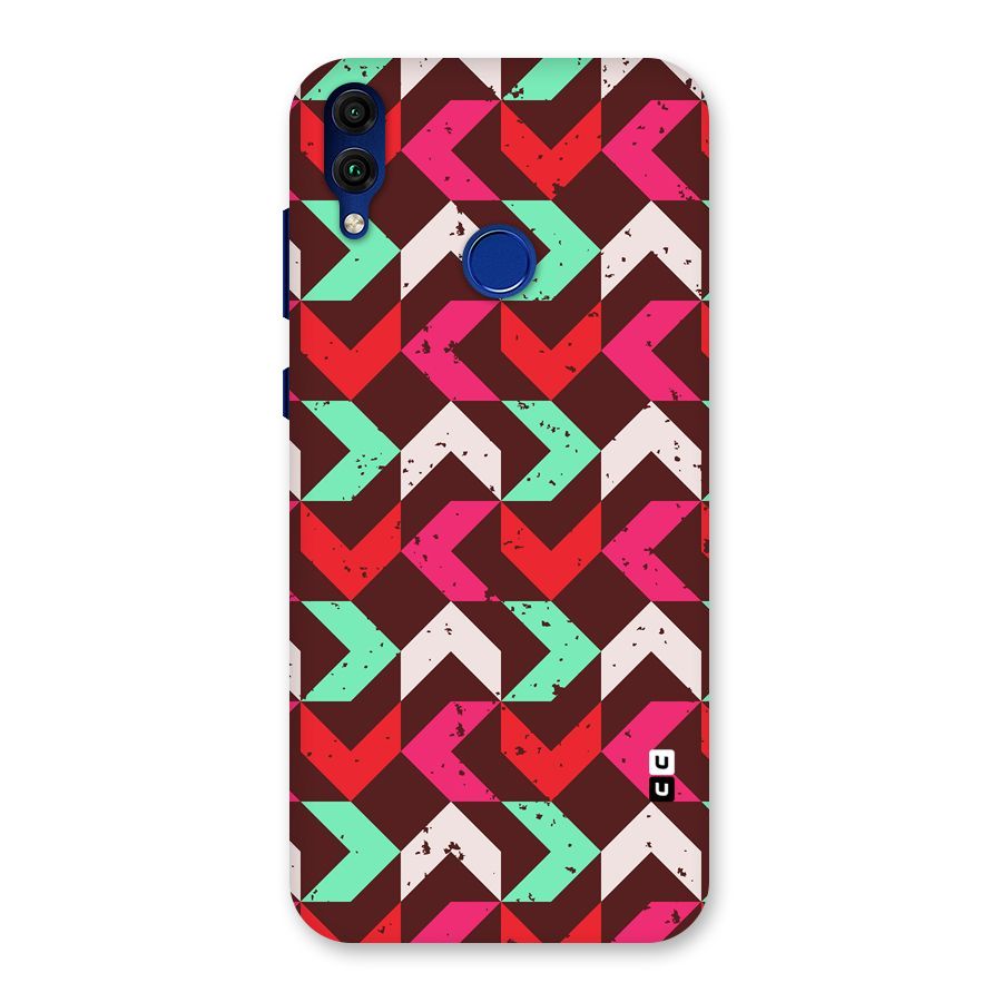 Retro Red Pink Pattern Back Case for Honor 8C