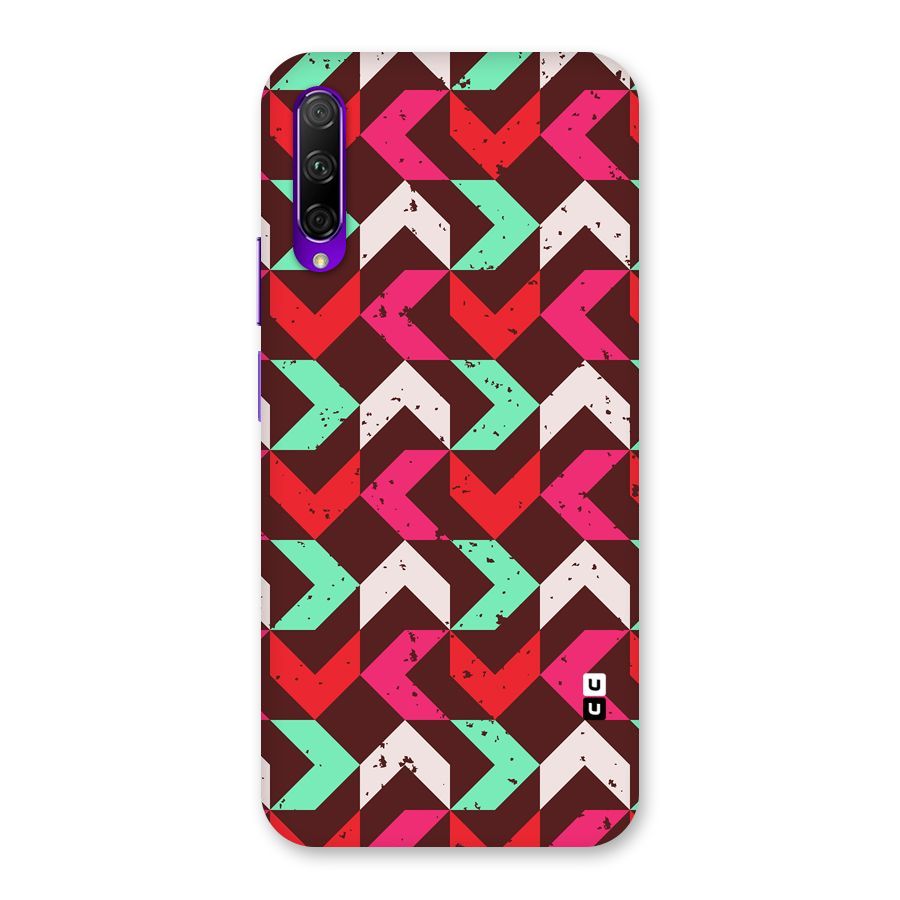 Retro Red Pink Pattern Back Case for Honor 9X Pro