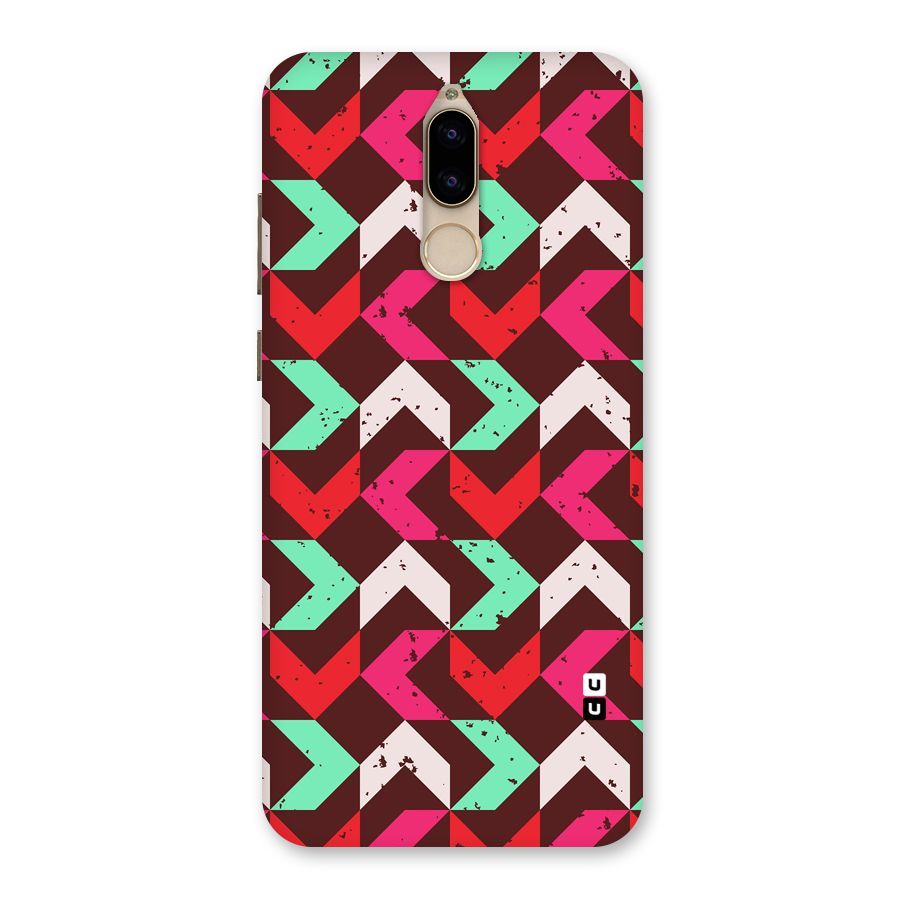 Retro Red Pink Pattern Back Case for Honor 9i