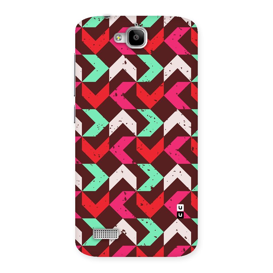 Retro Red Pink Pattern Back Case for Honor Holly