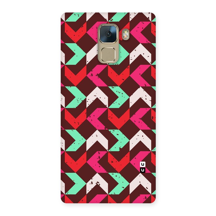 Retro Red Pink Pattern Back Case for Huawei Honor 7