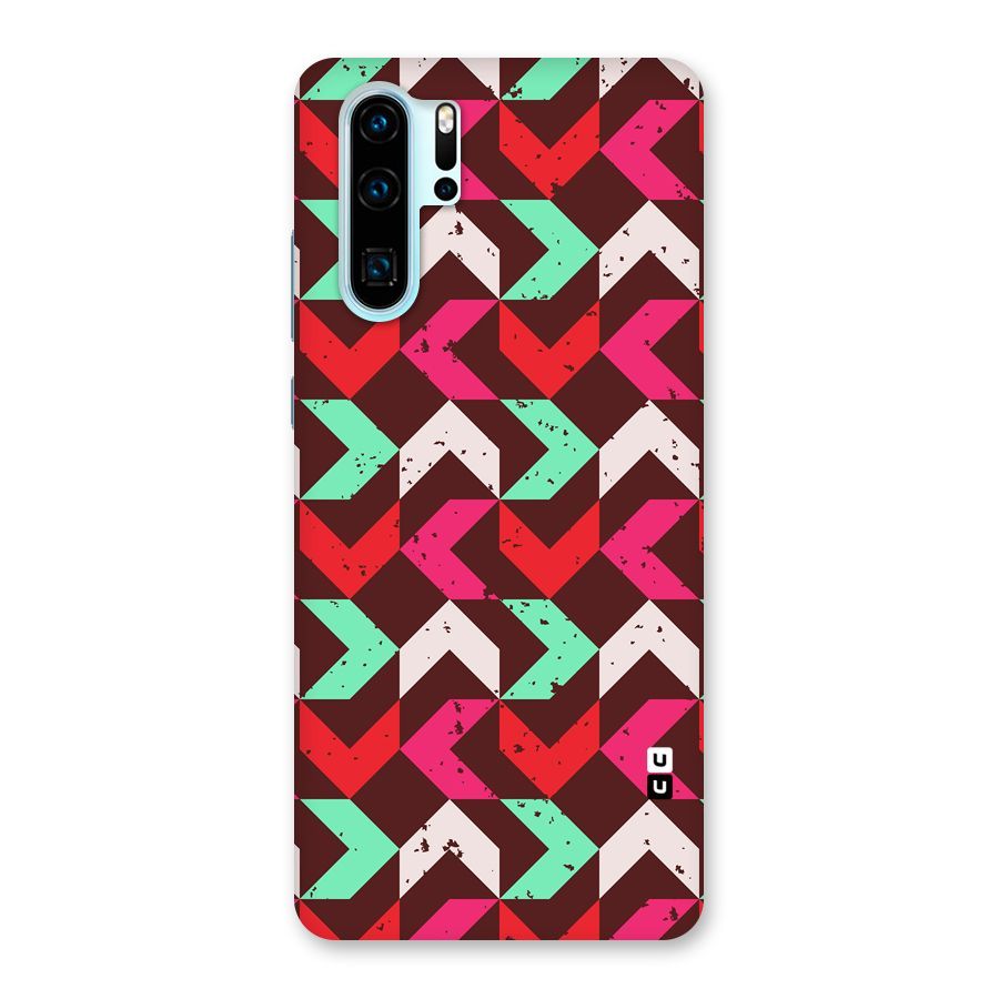 Retro Red Pink Pattern Back Case for Huawei P30 Pro