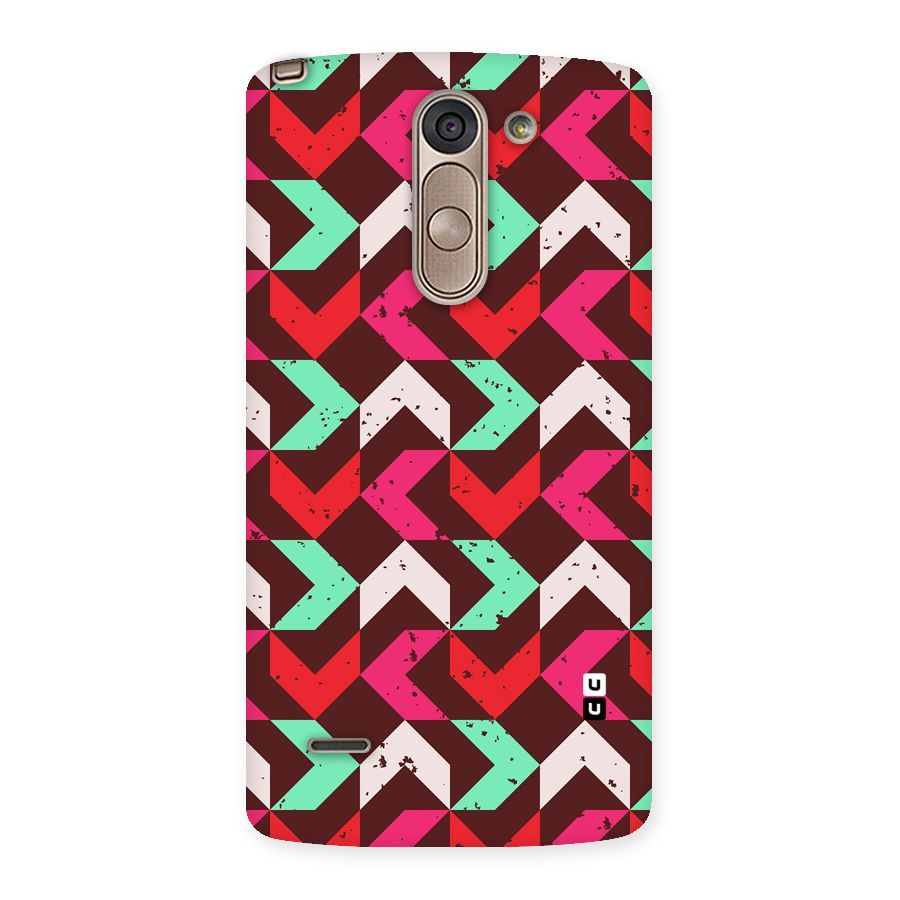 Retro Red Pink Pattern Back Case for LG G3 Stylus