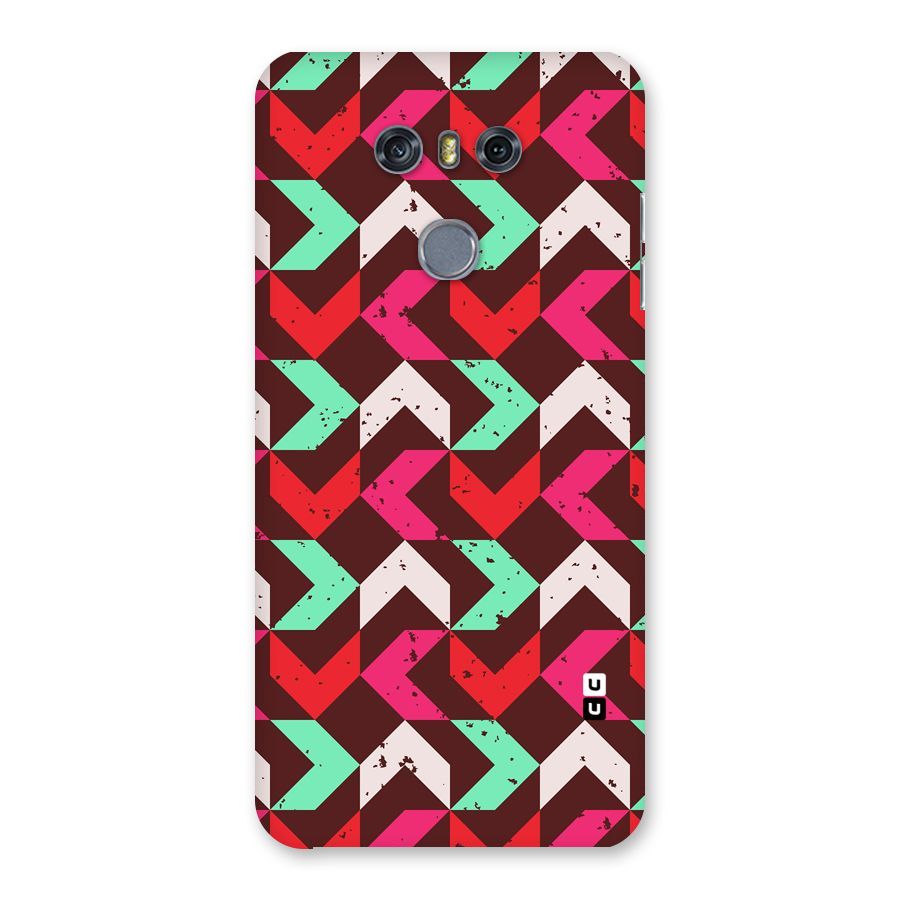 Retro Red Pink Pattern Back Case for LG G6