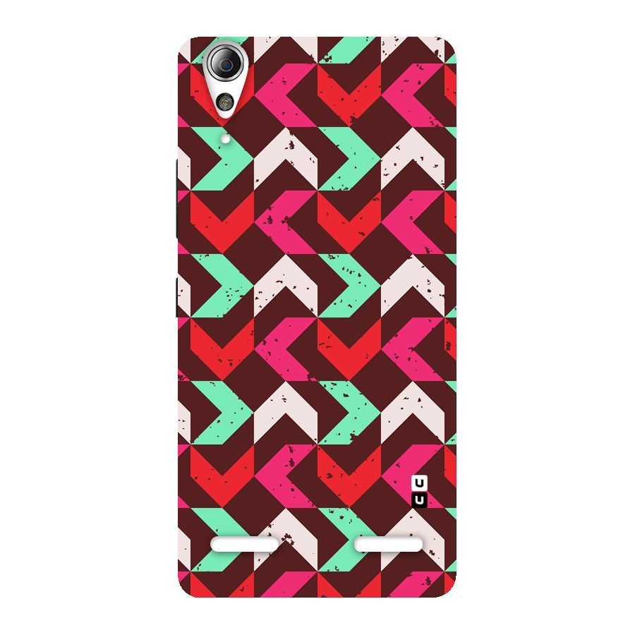 Retro Red Pink Pattern Back Case for Lenovo A6000 Plus