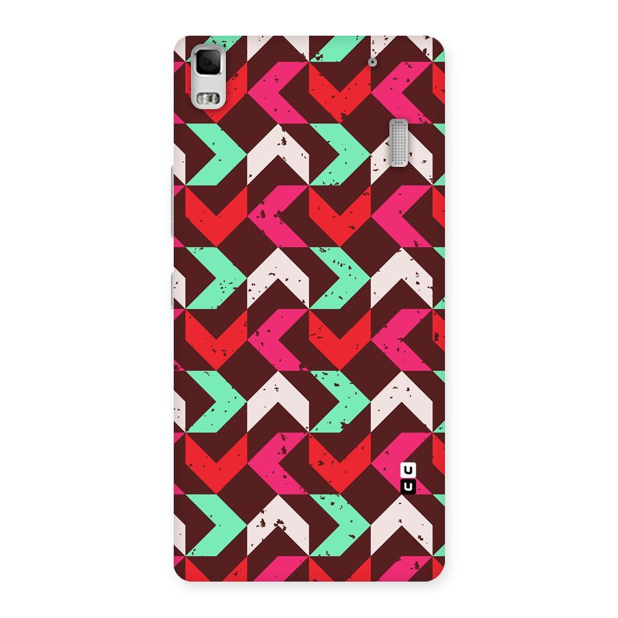 Retro Red Pink Pattern Back Case for Lenovo A7000