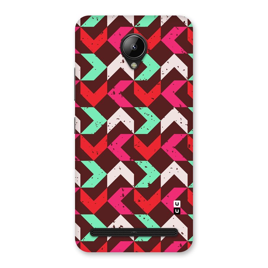 Retro Red Pink Pattern Back Case for Lenovo C2
