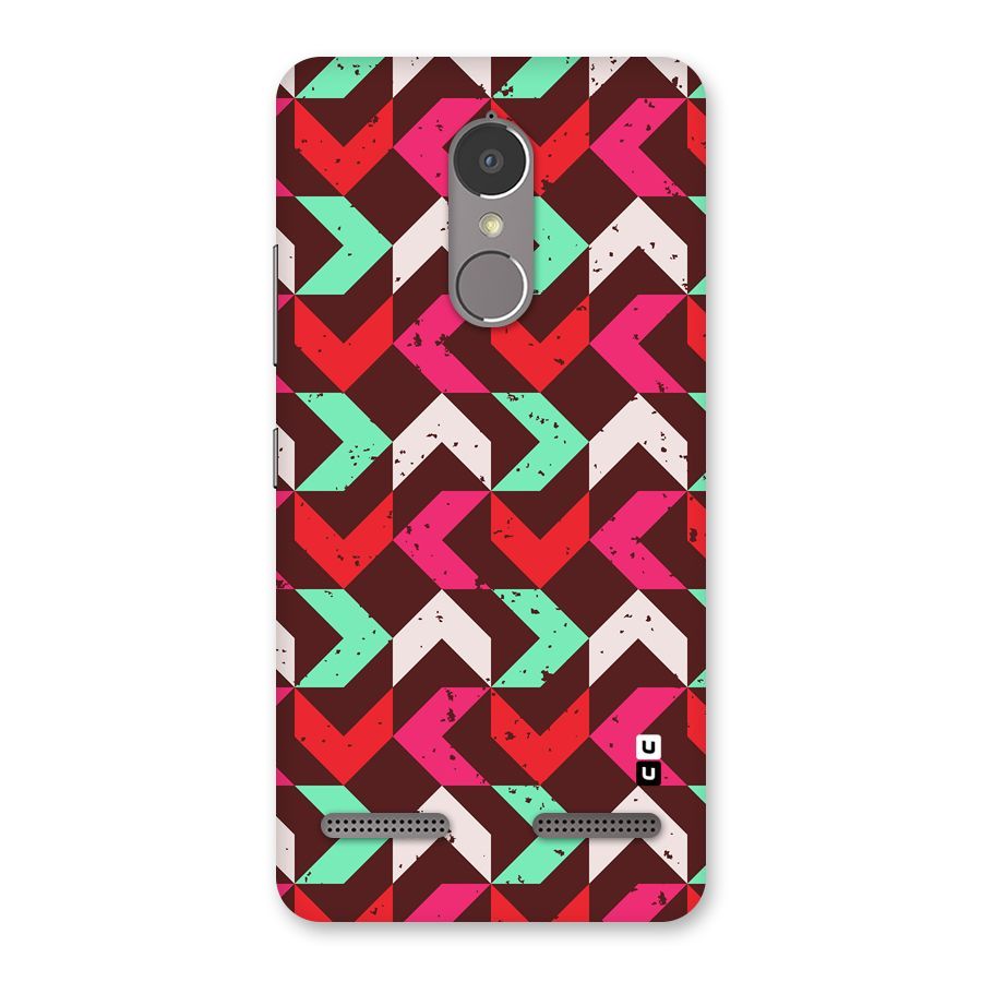 Retro Red Pink Pattern Back Case for Lenovo K6