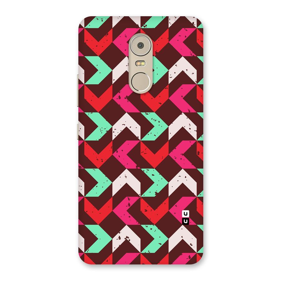 Retro Red Pink Pattern Back Case for Lenovo K6 Note