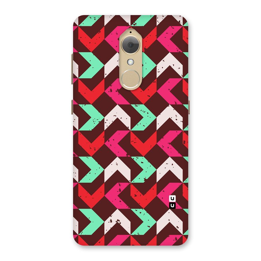 Retro Red Pink Pattern Back Case for Lenovo K8