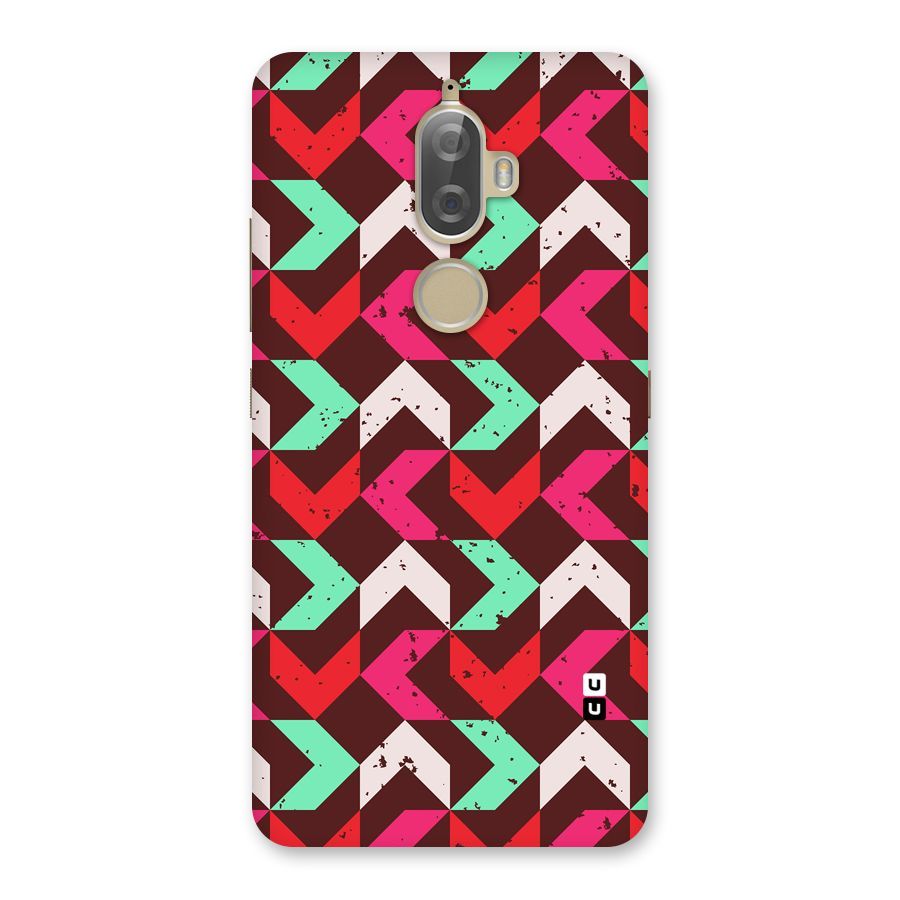 Retro Red Pink Pattern Back Case for Lenovo K8 Plus
