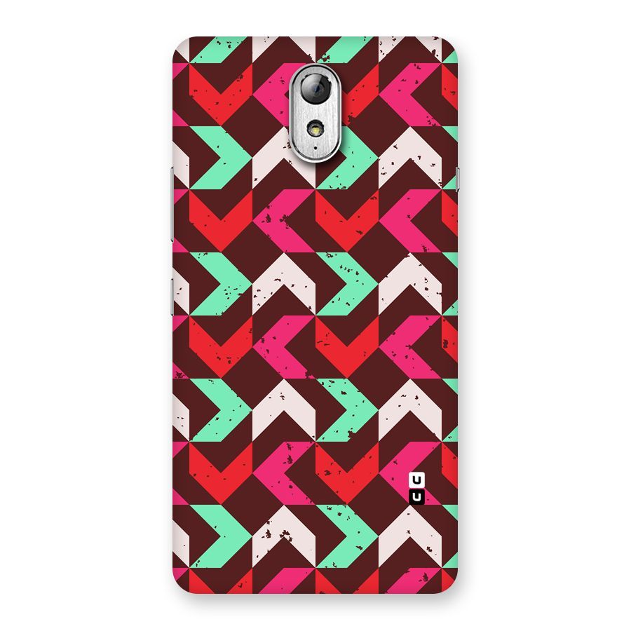 Retro Red Pink Pattern Back Case for Lenovo Vibe P1M
