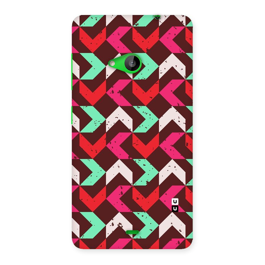 Retro Red Pink Pattern Back Case for Lumia 535